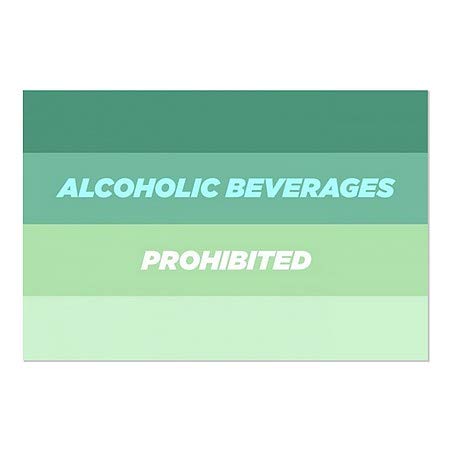 CGSignLab | משקאות אלכוהוליים אסורים -שיפוע מודרני נצמד חלון | 36 x24